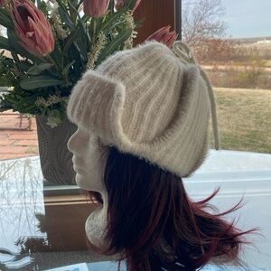 New Free People white off pilot hat soft